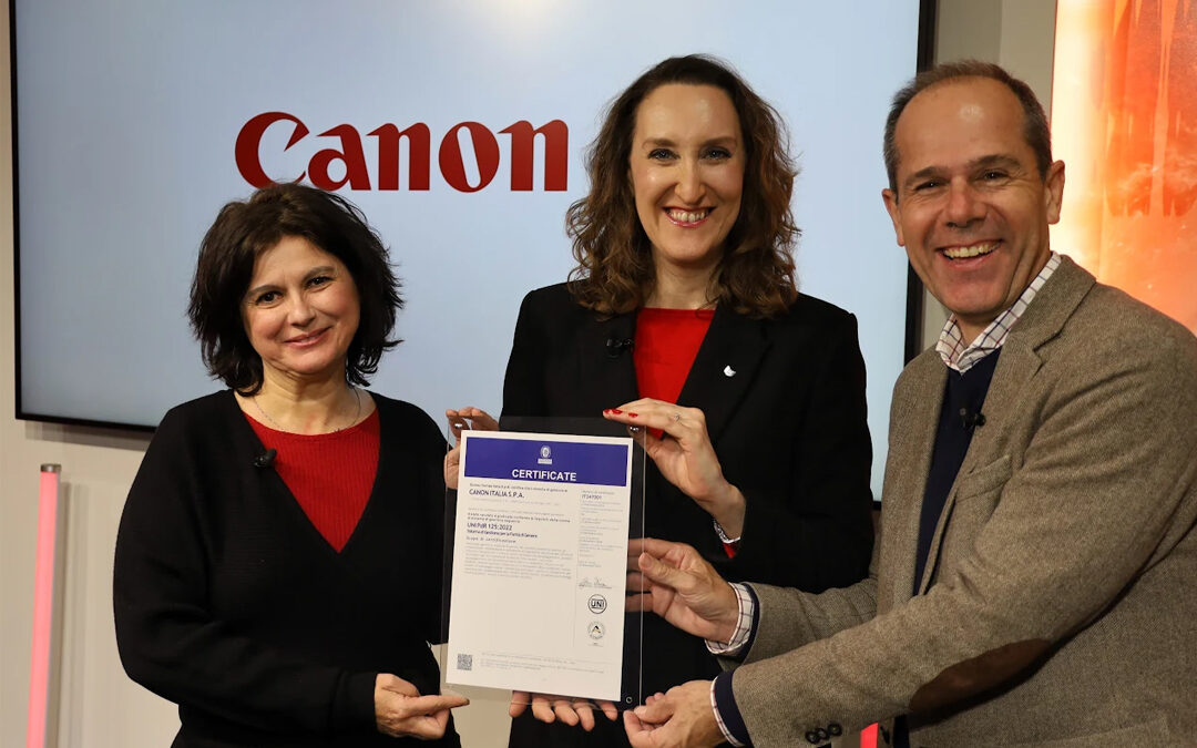 Canon Italia ottiene la Certificazione per la Parità di Genere UNI/PdR 125:2022